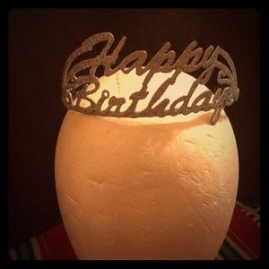 Sparkly Metal Happy Birthday Crown